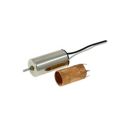 8mm Brushed Coreless DC Motor คาร์บอน 0.3mNm 8620rpm 2.4V ทนต่อความเหนื่อยล้า